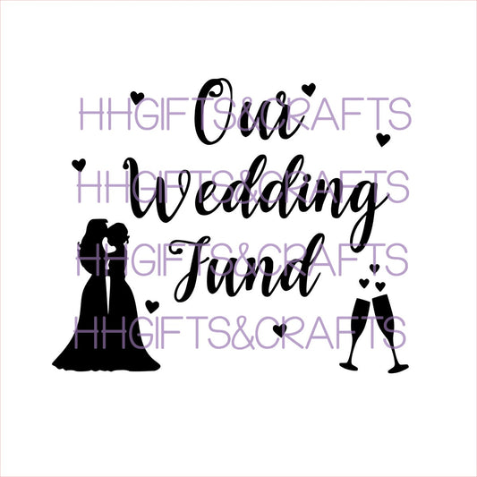 FD16 - FUND VINYL - FRAME - WEDDING MRS/MRS (design 5)