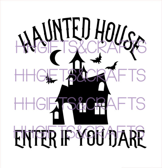 HAL17 - HAUNTED HOUSE (DESIGN 1)- FRAME VINYL