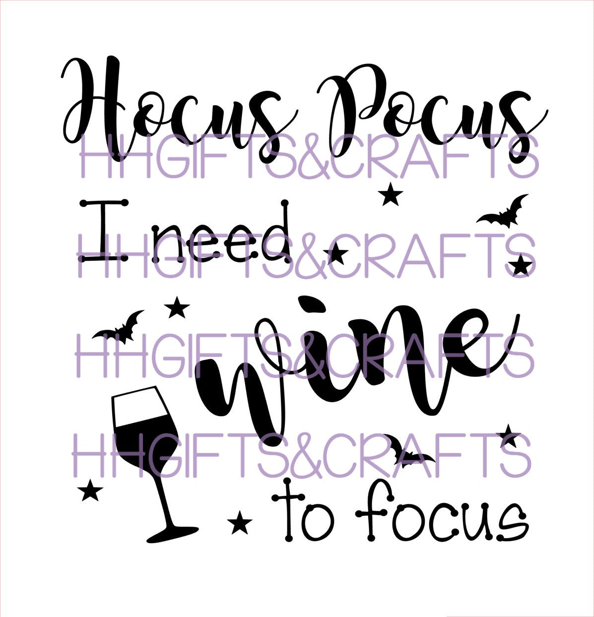 HAL19 - HOCUS POCUS I NEED WINE - FRAME VINYL