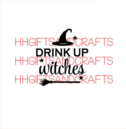 HAL20 -DRINK UP WITCHES (DESIGN 2) - SMALL VINYL