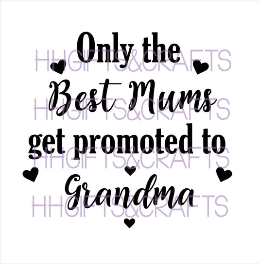 MU01 - THE BEST MUMS GET PROMOTED (DESIGN 1) -  FRAME VINYL