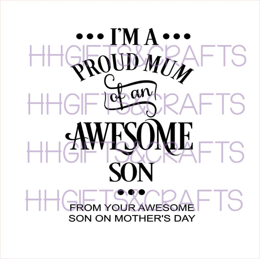 NB14 - MUM NOTEBOOK VINYL - AWESOME SON/DAUGHTER