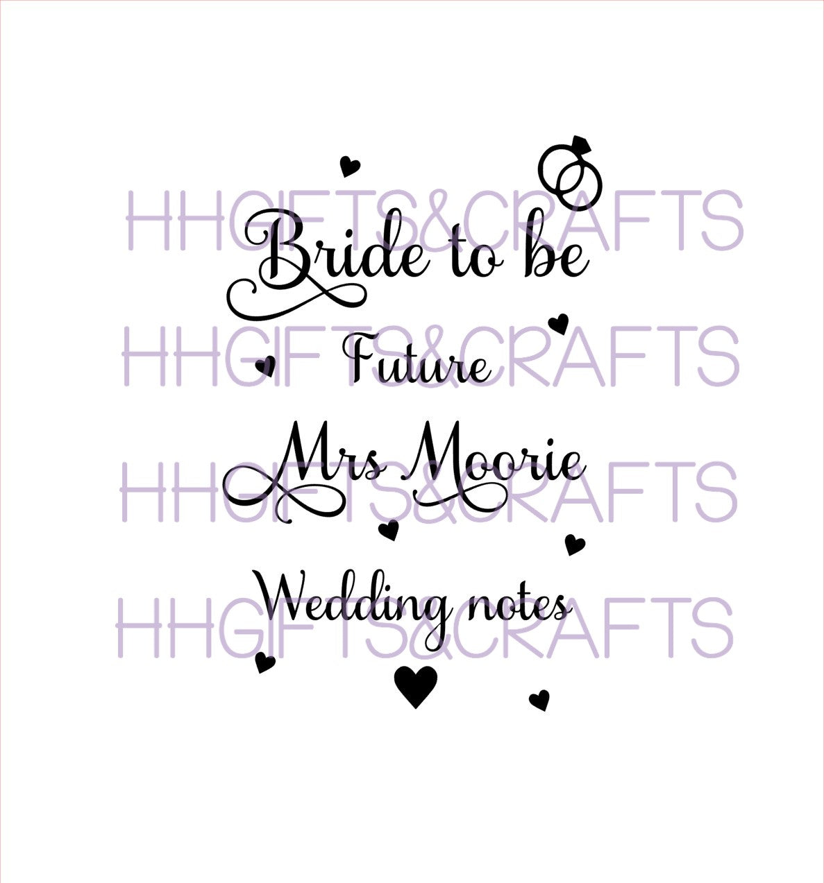 NB34 - BRIDE TO BE NOTES - NOTEBOOK VINYL