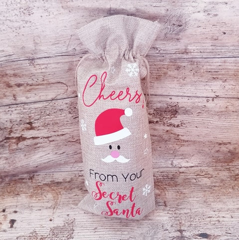 secret santa wine bottle bag gift xmas wine bottle gift bag office work xmas cheers 