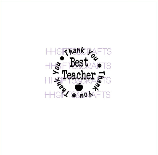 TE02 - THANK YOU BEST TEACHER - SMALL VINYL