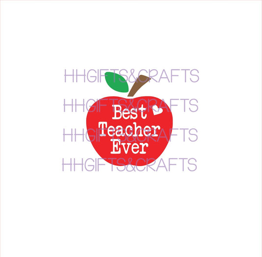 TE06 -   BEST TEACHER APPLE - SMALL VINYL