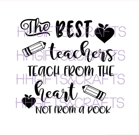 TE39 - BEST TEACHERS TEACH FROM THE HEART- FRAME VINYL