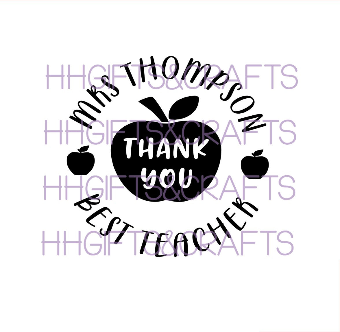 TE41 - PERSONALISED TEACHER THANK YOU - FRAME VINYL