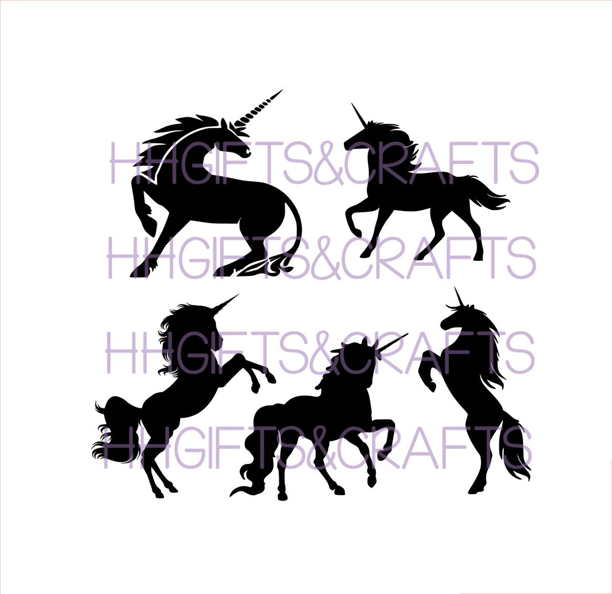 TH11 - Set of 5 - unicorns