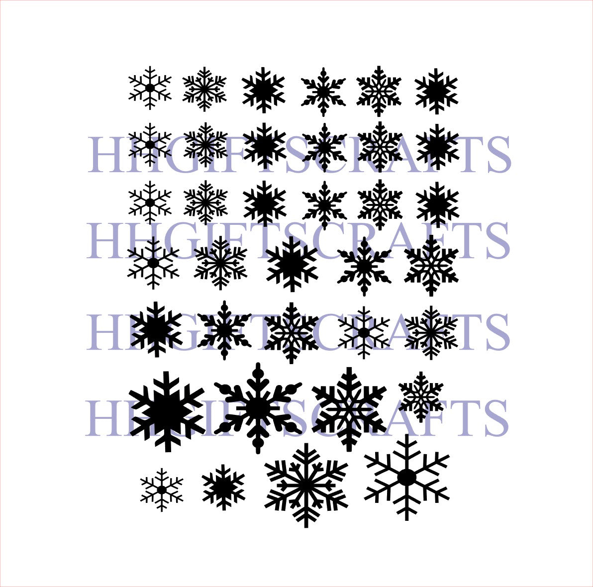 TH15 - Mixed sheet - over 30 snowflakes