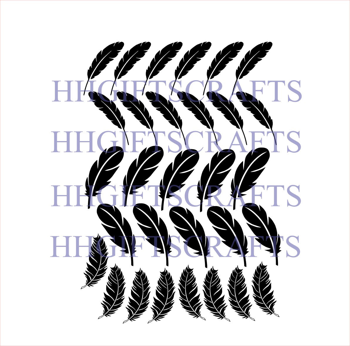 TH19 - Mixed sheet - 30 mixed feathers