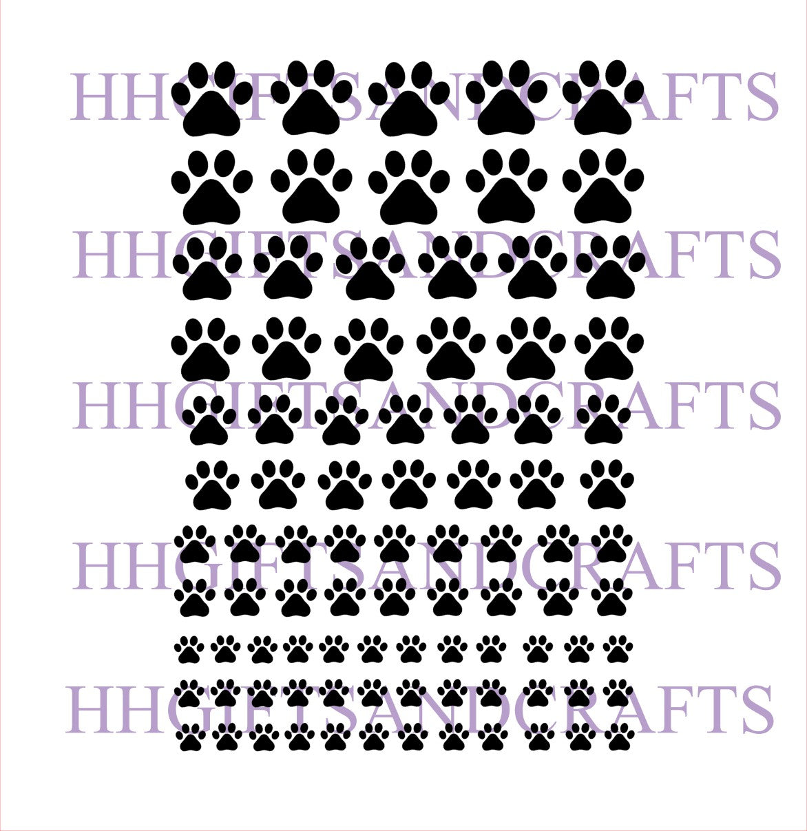 TH27 - Mixed sheet - 90 pawprints