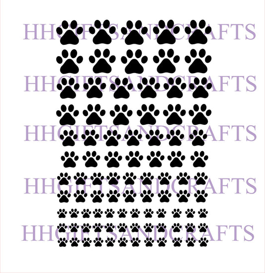 TH27 - Mixed sheet - 90 pawprints