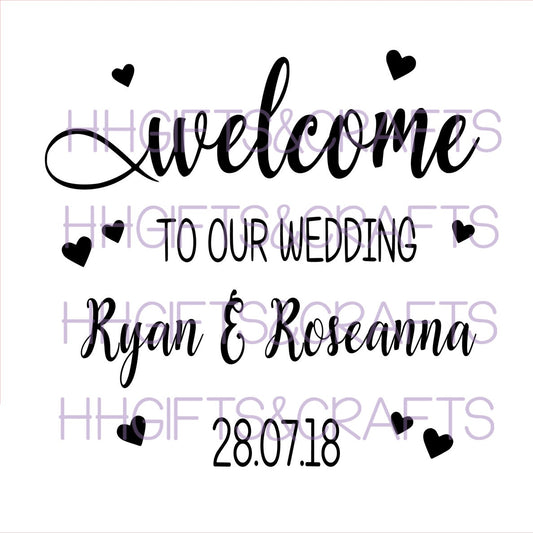 WEDL02 - WELCOME TO OUR WEDDING