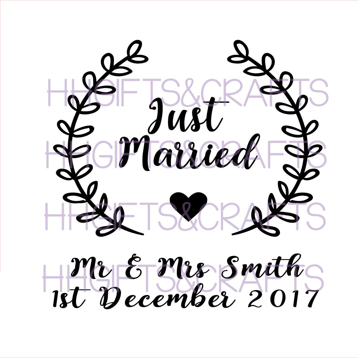 WEDL09 - JUST MARRIED -CIRCLE