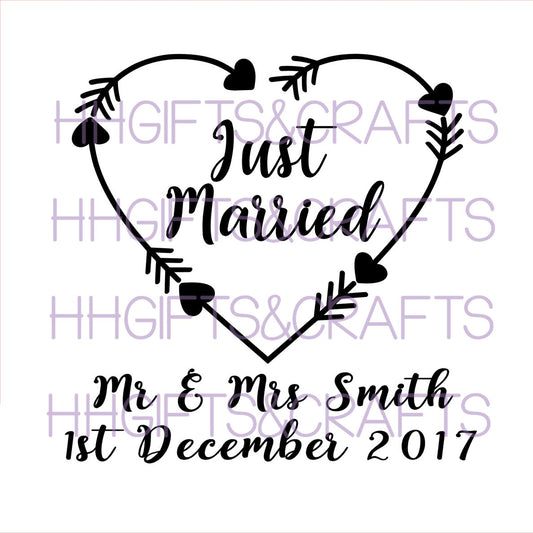 WEDL10 - JUST MARRIED - HEART