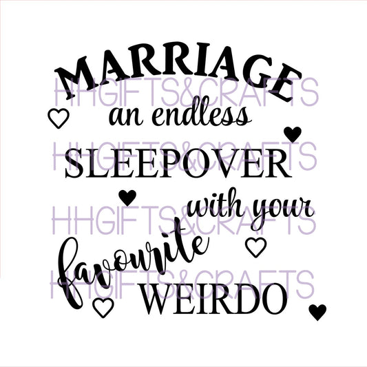 WEDL16B - MARRIAGE IS ENDLESS SLEEPOVER WITH FAVOURITE WEIRDO