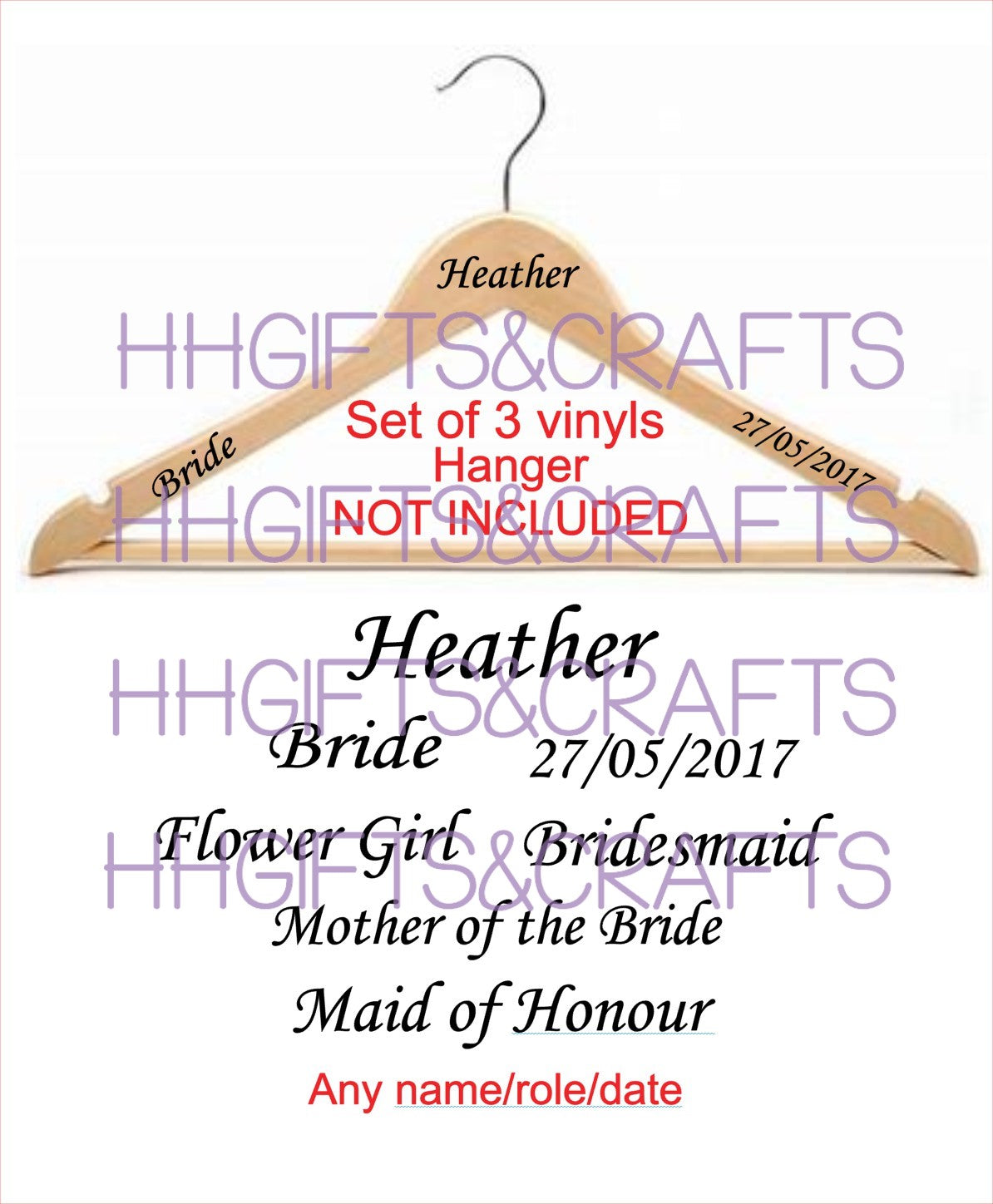 WEDS 02 - WEDDING HANGER SET