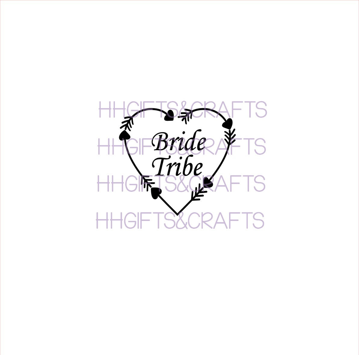 WEDS17 - BRIDE TRIBE - HEART - SMALL VINYL