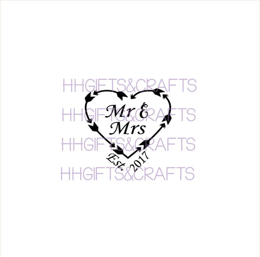 WEDS19 - MR AND MRS EST YEAR - SMALL VINYL