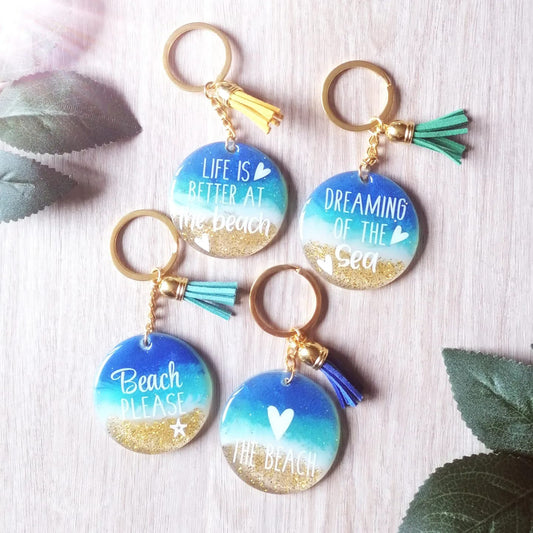 Beach theme keyring