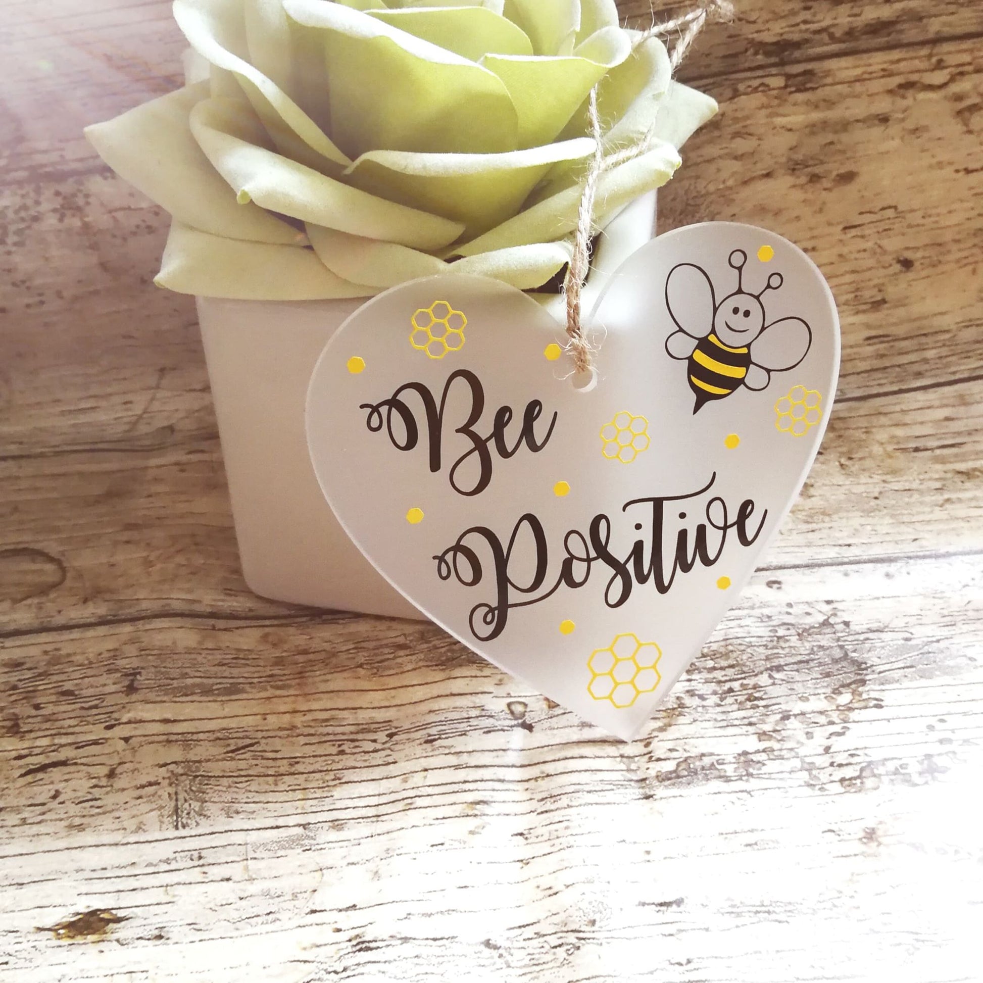 bee happy positive kind gift acrylic decor hanging gift bee kind bumble bee gift