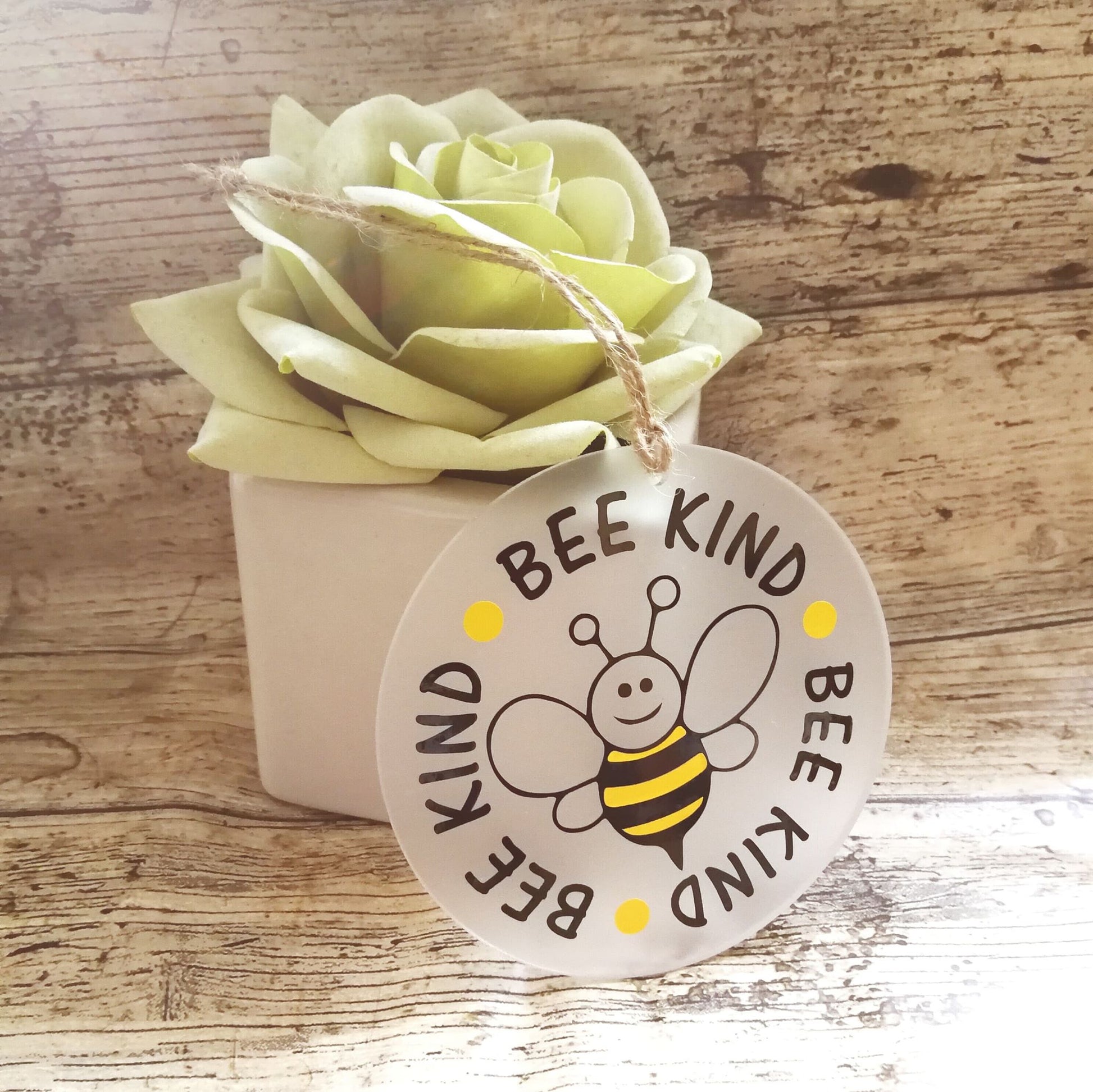 bee happy positive kind gift acrylic decor hanging gift bee kind bumble bee gift