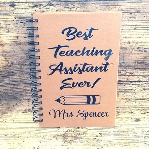 Best Teaching Assistant A5 hardback kraft Notebook