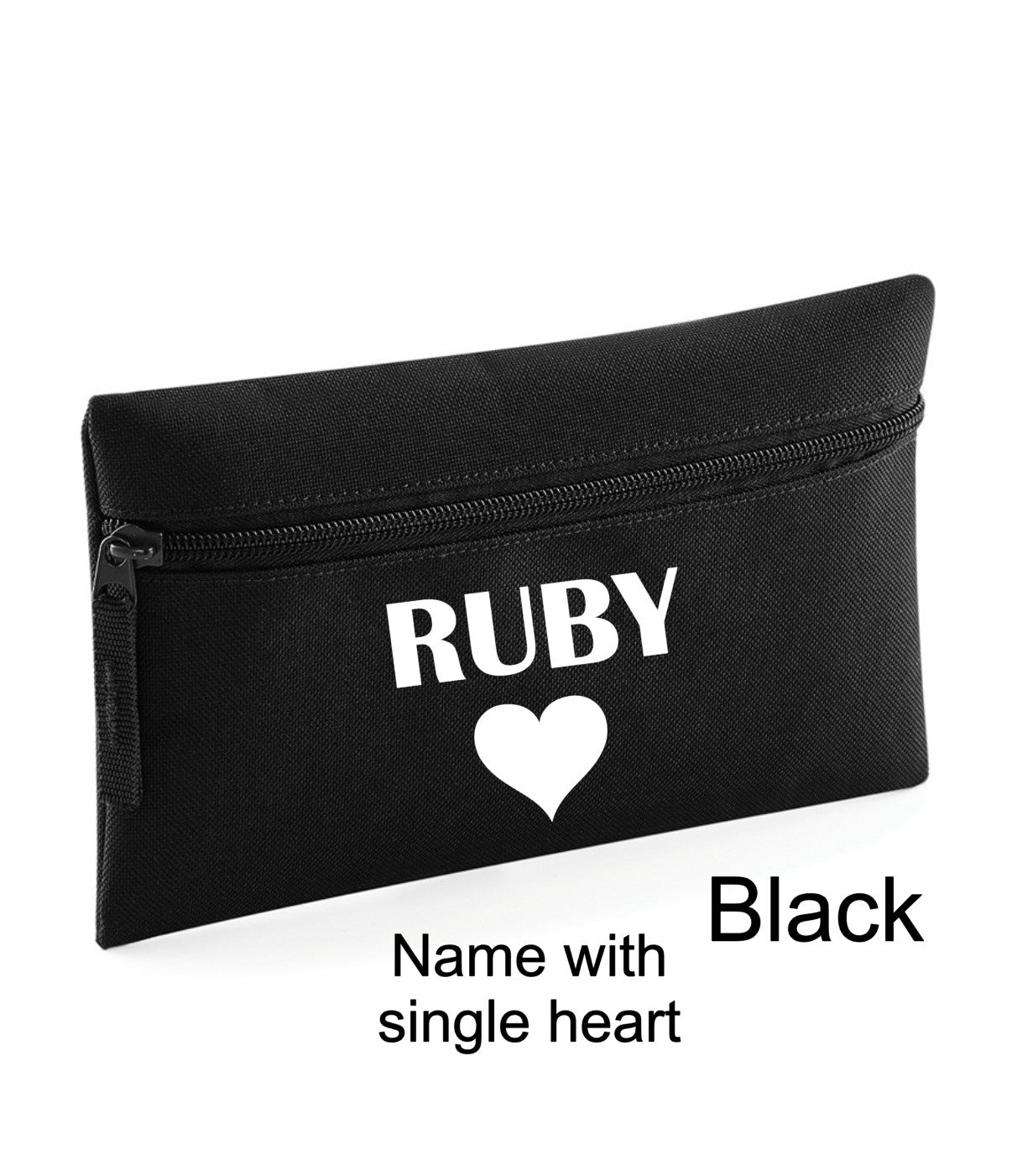 Pencil case - name and hearts design