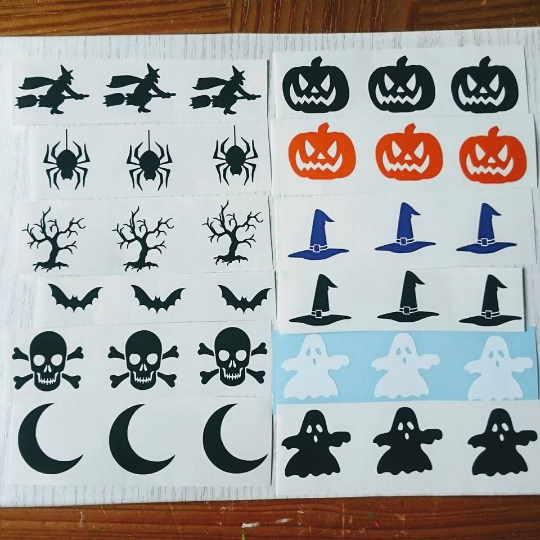 HAL05 - 30 X HALLOWEEN SHAPES - SMALL SHAPES