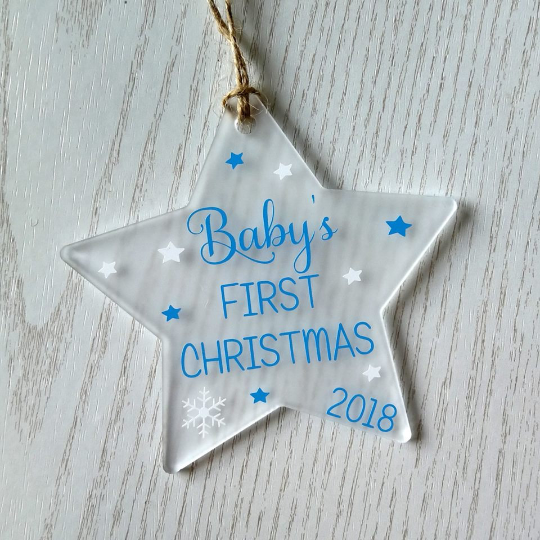 personalised first christmas tree decoration baby first xmas hanging acrylic decoration gift new baby 