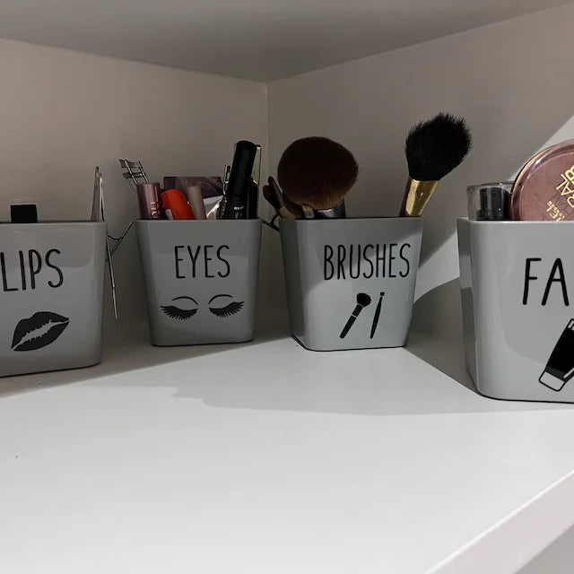 Set of 4 Make up storage tubs