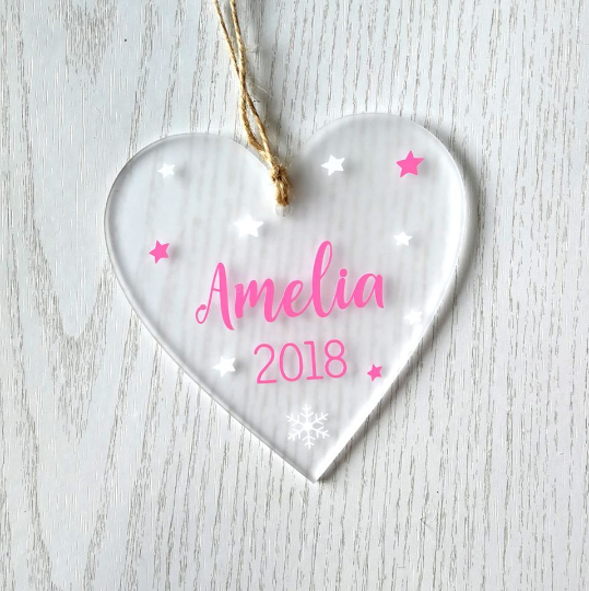 personalised believes tree decoration believe in xmas magic hanging acrylic decoration gift 