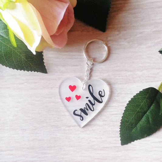 smile keyring keyring gift love hearts gift birthday mum gift sister gift friend gift couple partner gift