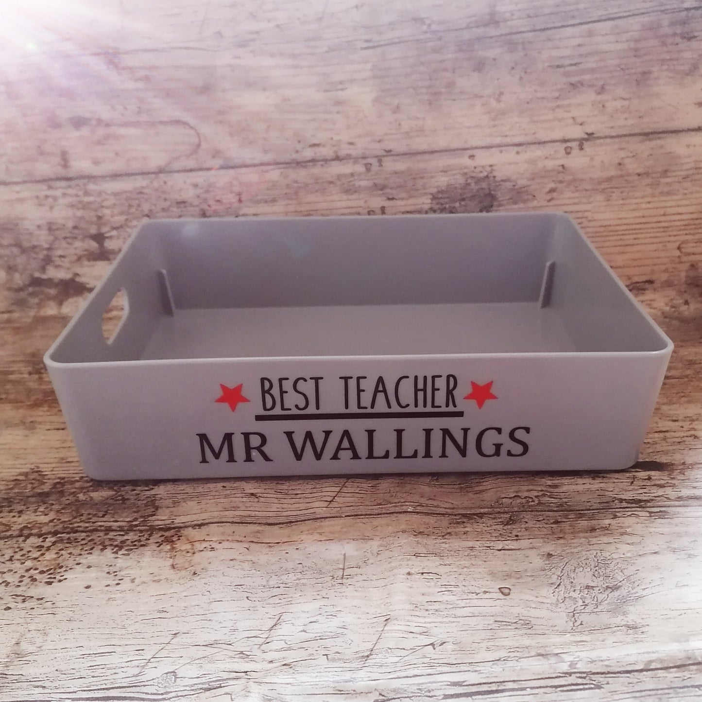 Teacher desk tidy - tray - personalised gift