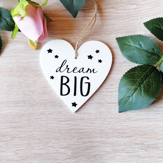 dream big gift white acrylic positive message  gift be kind friend gift 