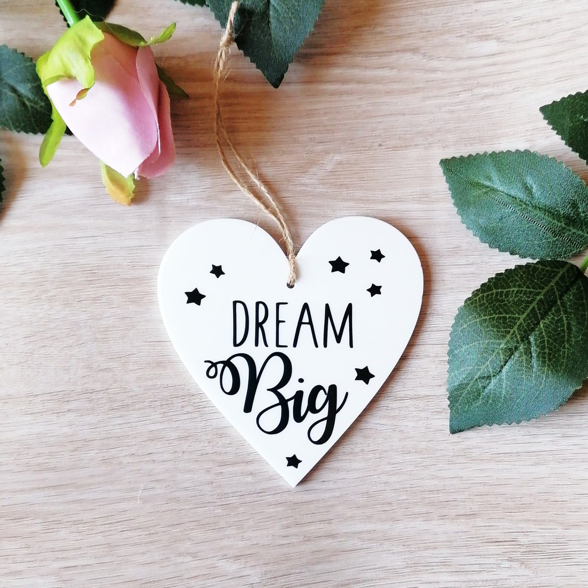 dream big gift white acrylic positive message  gift be kind friend gift 